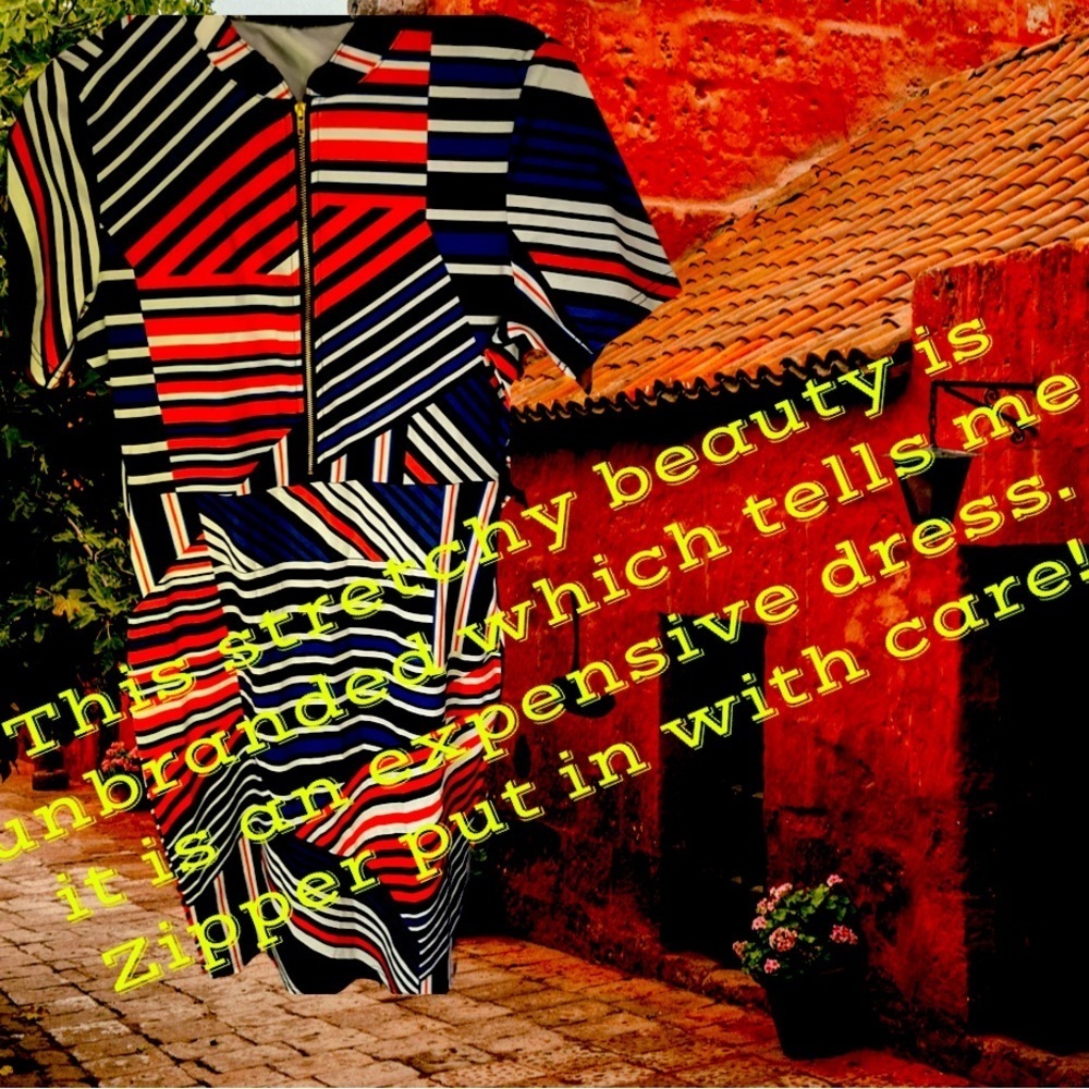 Striped Mini Dress - Red, Blue, Black and STYLE!​​​